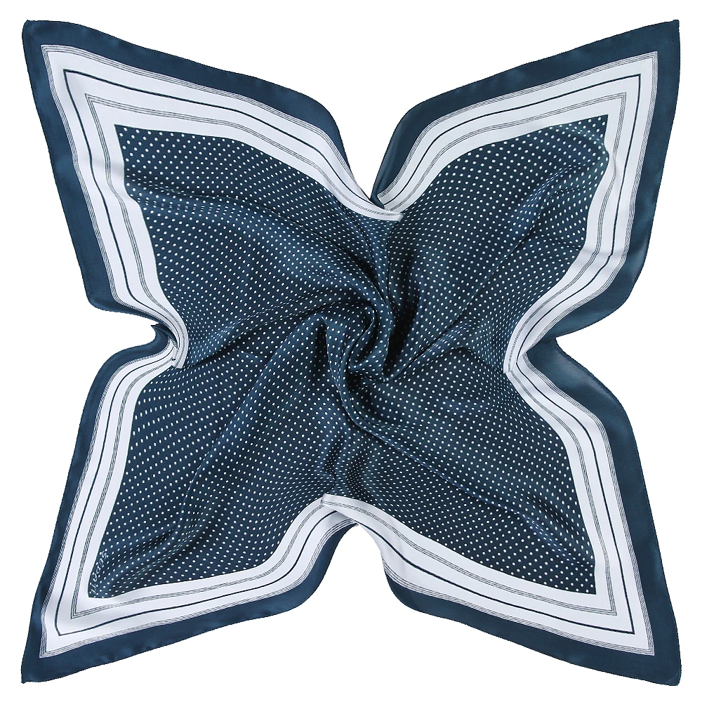 

2020 Designed new simulation silk fine point element wave point large frame women's small square scarf scarf G984 scarf