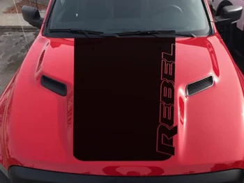 

For Black Matte Cast Dodge Ram Rebel Hood Logo Truck Vinyl Decal Graphic