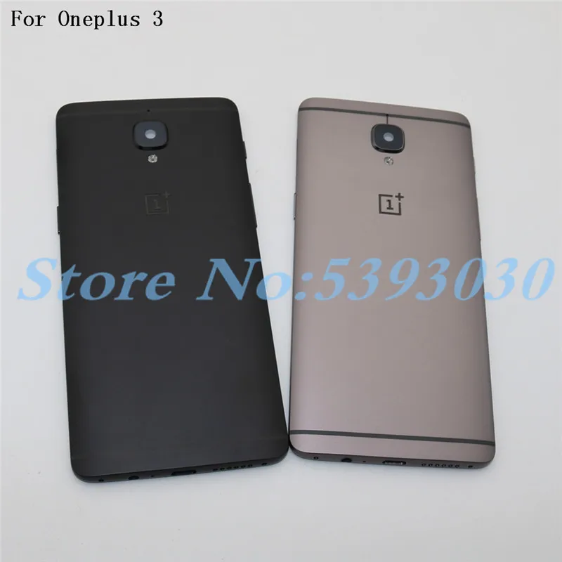 Для ONEPLUS 3 3T три металлических задней крышки корпуса Замена задней двери батарейный чехол слот для карт/Боковая кнопка/стекло объектива