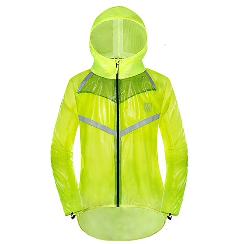 Green Coat Водонепроницаемая велосипедная ветрозащитная Светоотражающая Сверхлегкая дышащая куртка для мужчин и женщин, одежда для бега, рыбалки, туризма - Цвет: Green Coat