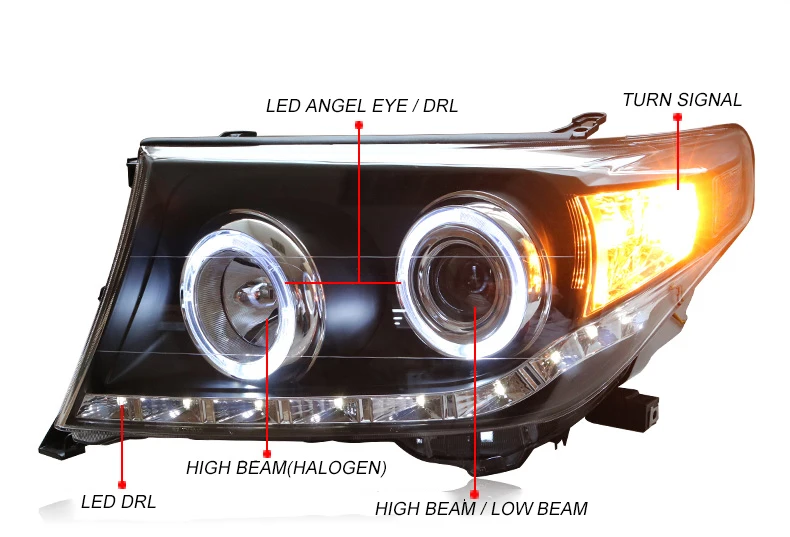 Автомобильный Стайлинг светодиодный чехол для фар Toyota land cruiser фары 2009-2013 land cruiser фары двойной ксеноновые линзы