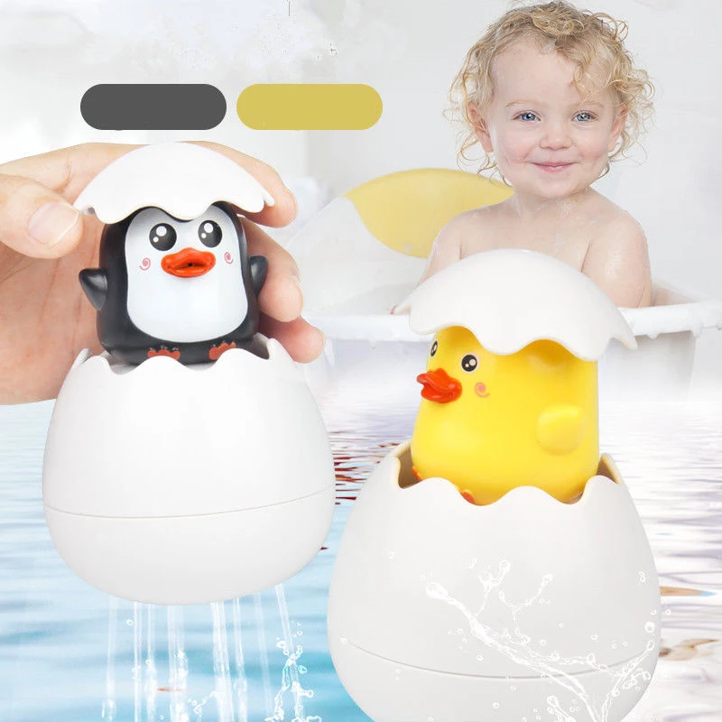 Милая Детская игрушка для купания, Детский милый утиный Пингвин, яйцо, спрей для воды, разбрызгиватель, для ванной, для душа, для плавания, игрушки для воды, детский подарок