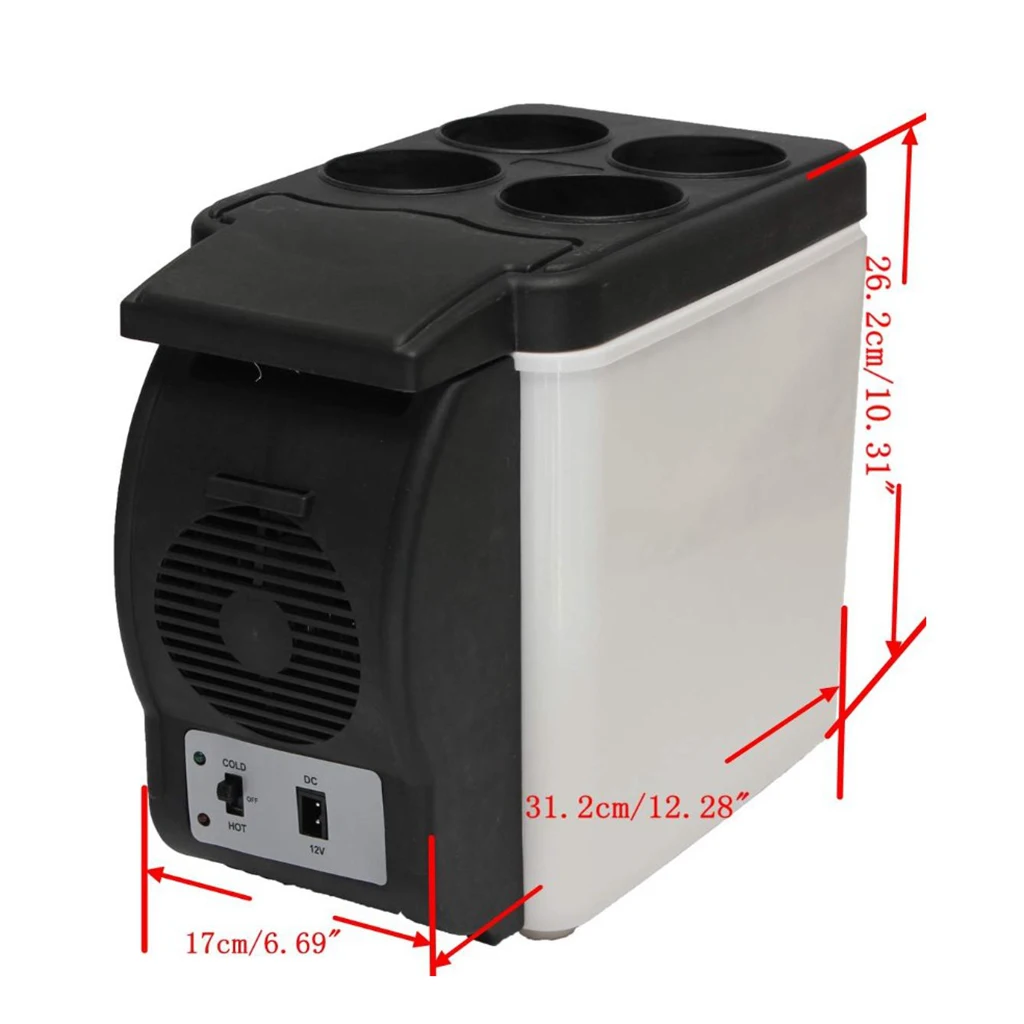6L Portable Personal Mini Fridge Freezer Car Refrigerator Cooler Electric Office