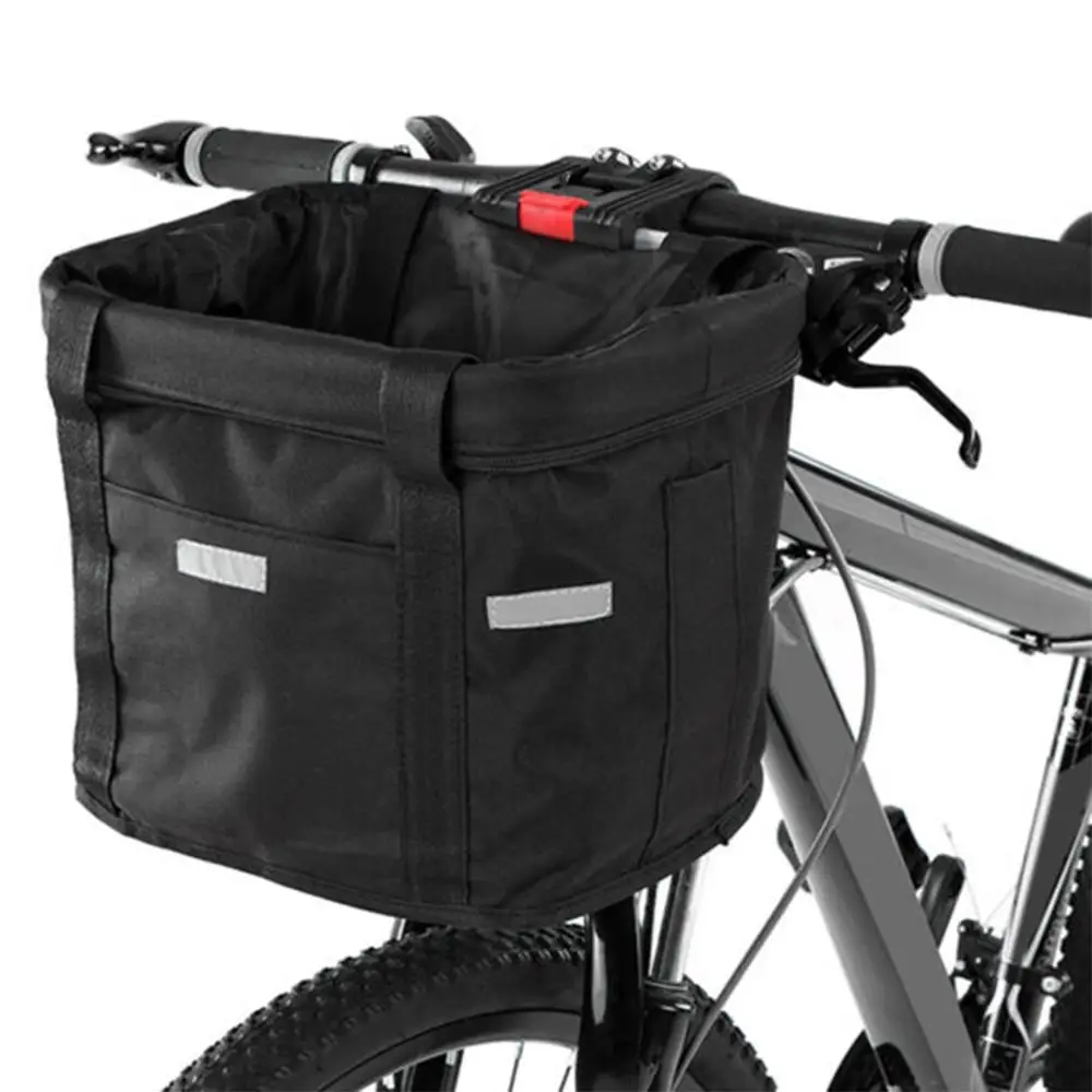 

Bicycle Basket Handlebar Cycling Carryings Holder Bike Riding Pouch Cycle Biking Front Baggage black Bag