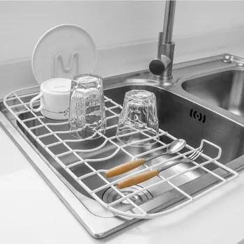 

Kitchen Shelf Kitchen Sink Drain Rack Multifunctional Vegetable Dish Drain Dishwasher Escurridor De Platos #YL10