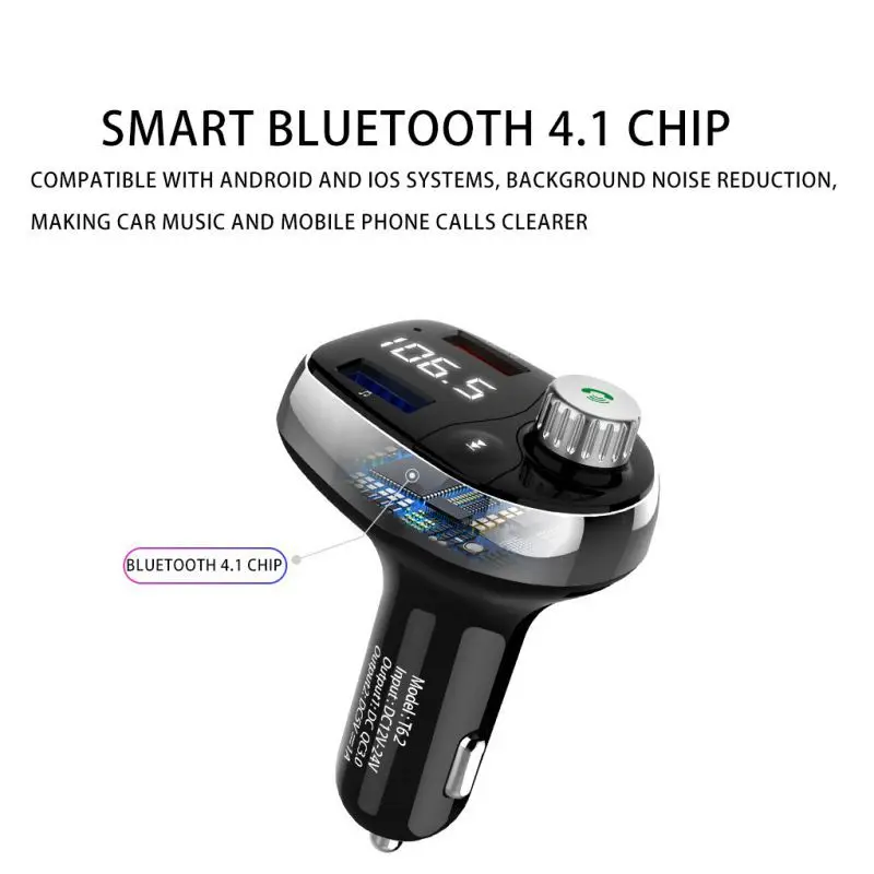 Автомобильный комплект fm-передатчик MP3-плеер OELL Dual USB зарядное устройство беспроводной Bluetooth Hands free