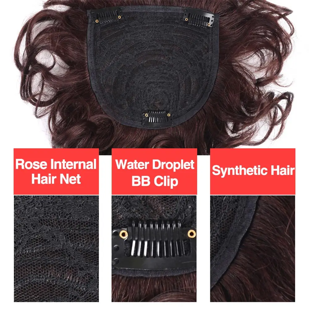 SyntheticAir Hair Bangs Edge Clipped In Bangs Extended Hair Piece Wig Cut Top Loss To Cover Gray Increase Volume synthetic wigs synthetic bangs synthetic hair extension