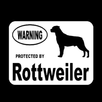 

By Rottweiler Dog Warning Signs Car Sticker Motorcycles Bumper Window Laptop Lovely Cover Scratch Decal Accessories PVC14*10cm