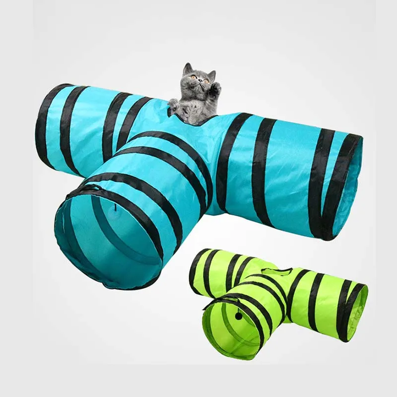 

pet Funny cat toy tunnel escaping brain game With skylight Three-way movil tunnel to Scratch resistant Foldable interactive toys