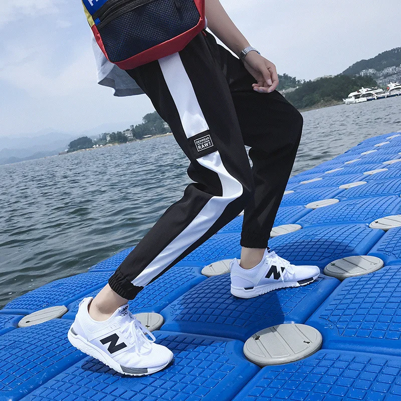

Pants Men's Korean-style Trend Capri Pants Summer Loose-Fit Thin Harem Pants Harajuku BF Style 9 Points Casual Sports Pants