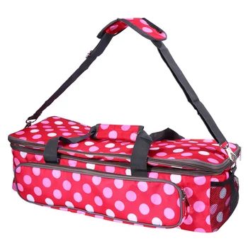 

1pc Sewing Machine Bag Durable Tote Dot Pattern Multi-functional Storage bag Red