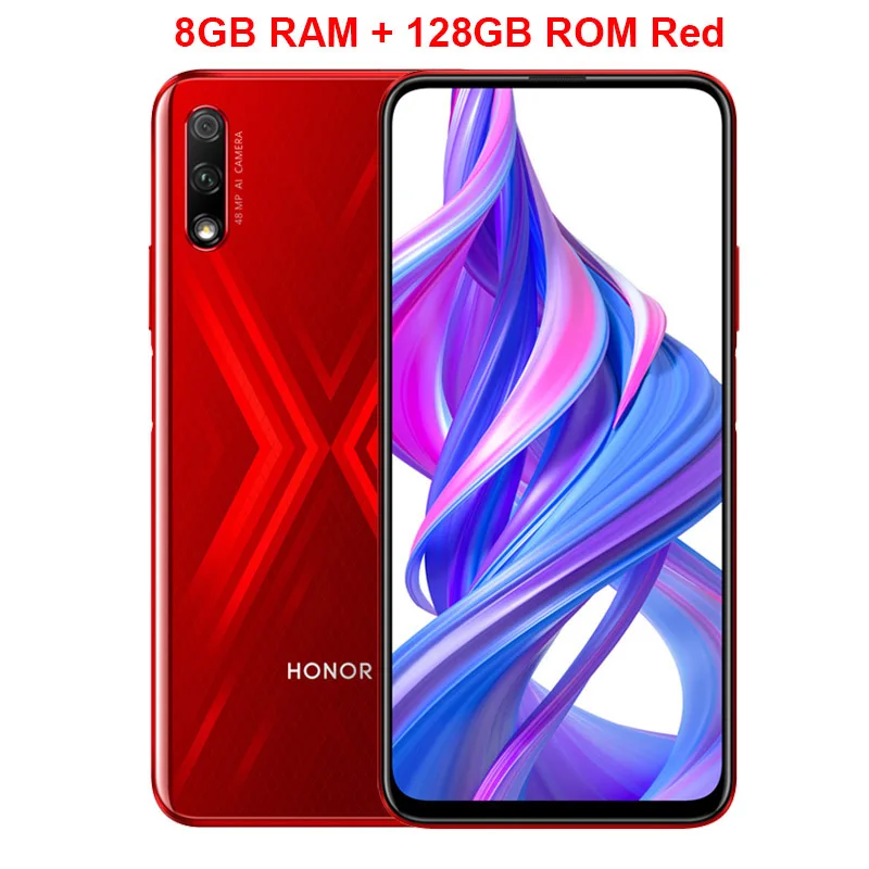 Blue 8GB 128GB Original Honor 9X 4GB 64GB 128GB 48MP Dual Cameras GPU Kirin 710F Octa Core 6.59 inch FHD Full Screen Mobile Phone Smartphone - Цвет: Blue 8GB 128GB