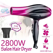 2800 Вт Электрический Фен Профессиональная Регулируемая скорость анион Парикмахерская горячий и холодный ветер дорожные Фены для волос 220 В