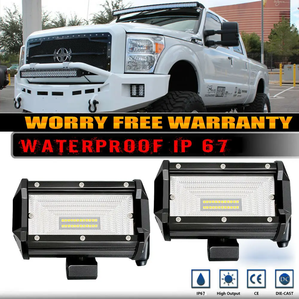 

5Inch 72W LED Combo Work Light flood light Off-road Driving Fog Lamp Truck Boat