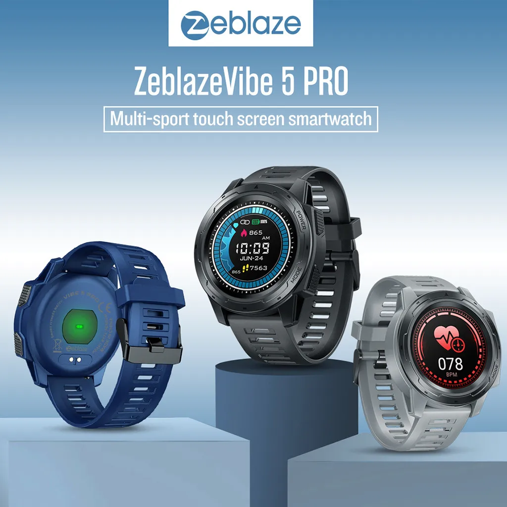 Смарт-часы Zeblaze VIBE 5 PRO водонепроницаемый спортивный сенсорный браслет для iOS/Android