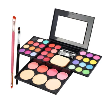

Multi Color Shimmer Matte Eyeshadow Blusher Concealer Lip Gloss Makeup Palette with Loose Powder Makeup Brush