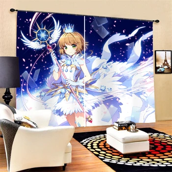 

Anime Girls Bedroom Living Room Hotel Decor Curtains 2 Panels Cartoon Character Window Curtains Custom Dropshipping