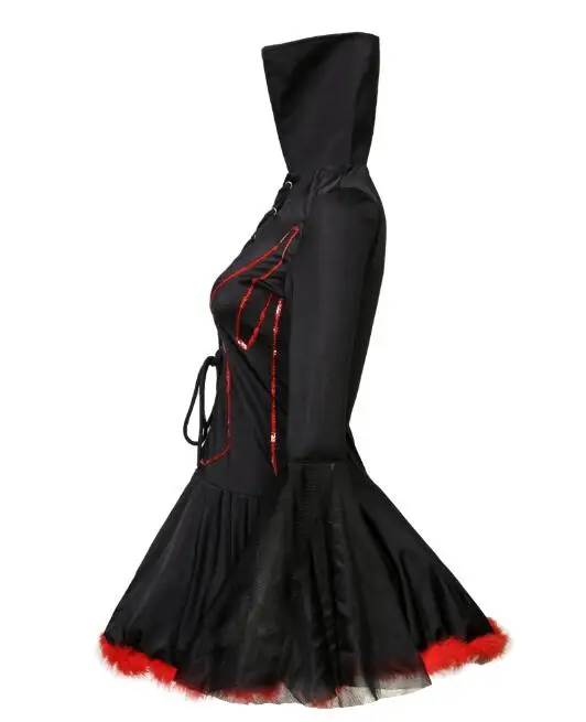 

Halloween Cosplay Costume Women Black Vampire Fantasy Dress Terror Sister Party Disguise Female Fancy For Adults