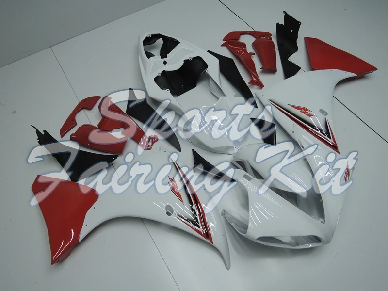 Мотоцикл обтекатель для YZF1000 R1 2009 - 2011 белый красный набор всего тела YZF 2010 пластик