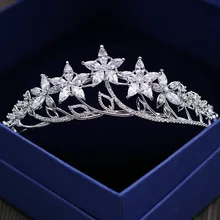 Poly Poem аксессуары стиль корейский стиль хипстер полностью циркон цветок невесты корона свадебный головной убор аксессуары для волос Ornamen