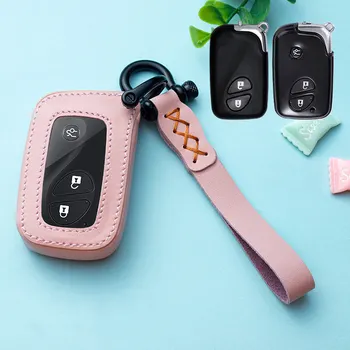

Car Key Case Leather key cover Cover For Lexus ES 300 h IS250 CT200h GX400 RX270 RX450h RX350 LX570 Cover car interior new