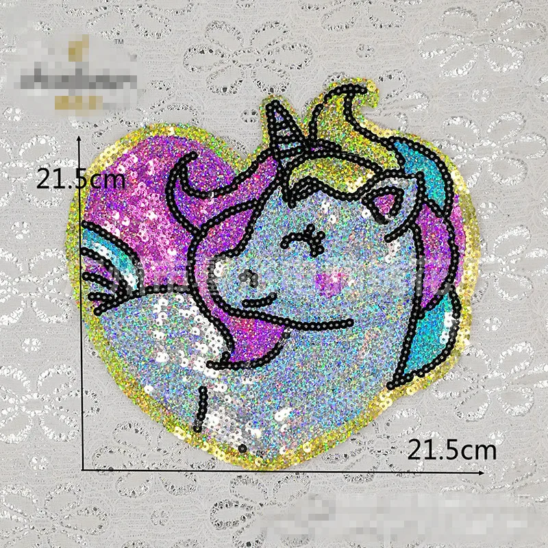 Unicorn Нашивки в форме единорога для одежды пришить блесток аппликации нашивки мотивы вышивки стикер DIY аксессуары - Цвет: Unicorn
