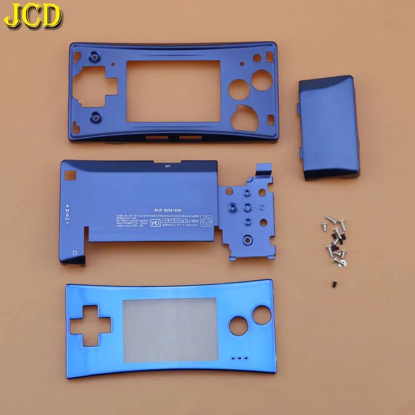 JCD 4 в 1 металлический корпус чехол для NAND Gameboy Micro GBM Передняя Задняя крышка Лицевая панель Держатель батареи с винтом