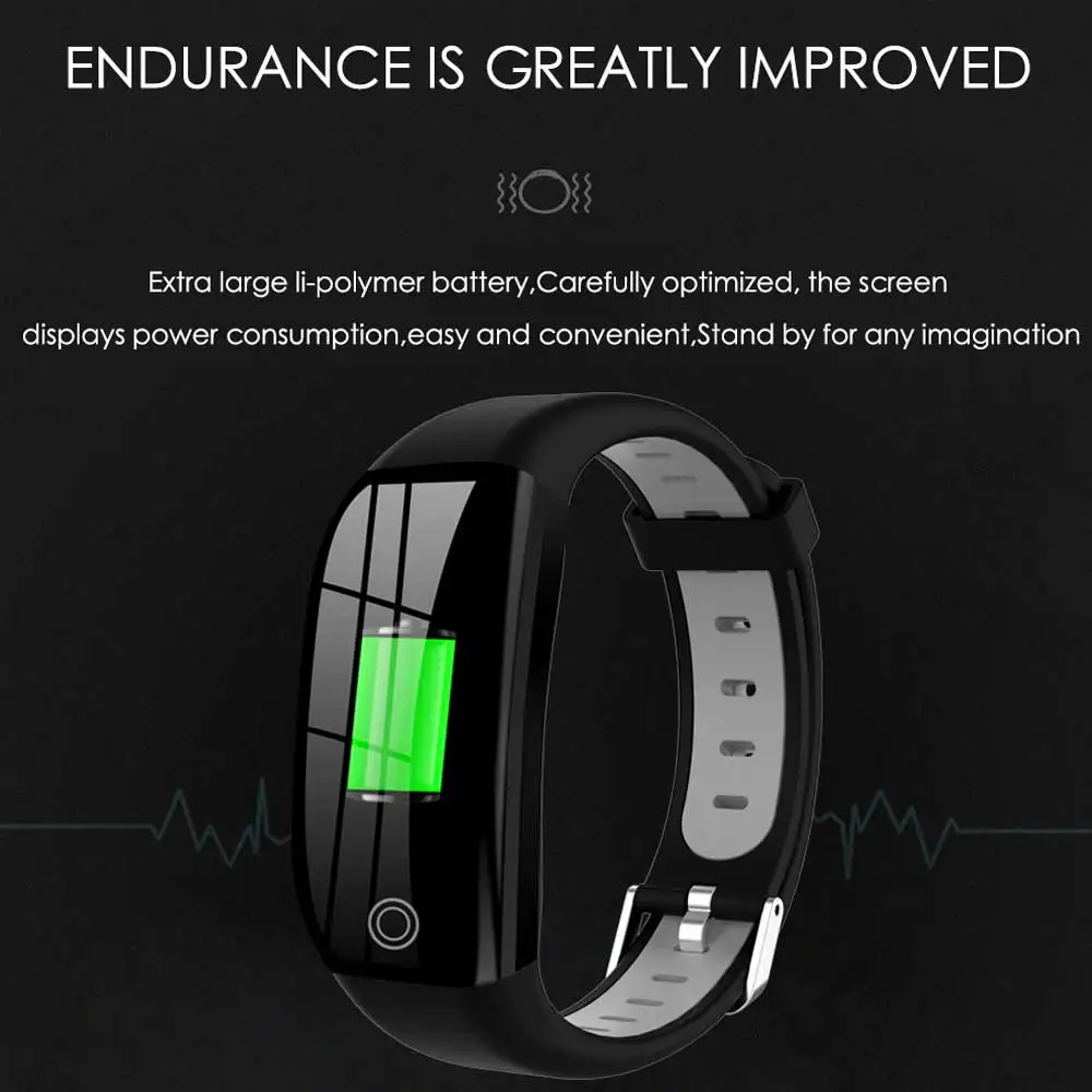 F21 умный Браслет фитнес-трекер IP68 Водонепроницаемые часы для измерения артериального давления монитор сна смарт-Браслет спортивный браслет