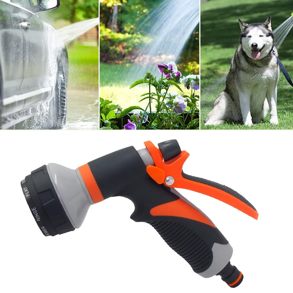 8 Patterns Water Nozzle Head Hose Sprayer Garden Spray Auto Car Washing home Guns high pressure | Инструменты
