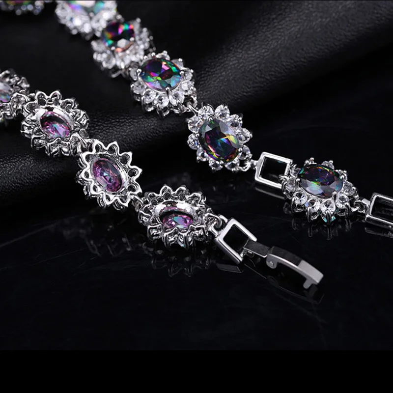 Женский винтажный браслет цепочка с фианитами B045|party bracelet|bracelet withbracelet style |