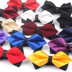 Острый галстук-бабочка для мужчин классический однотонный мужской и женский галстук-бабочка деловой Свадебный бант взрослые мужские