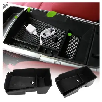 

RUIYA Car Armrest Storage Box For Stinger 2018 2019 2020 Central Control Armrest Box Container Auto Interior Accessories Black