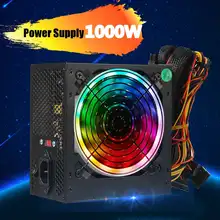 1000 Вт 115~ 230 В блок питания PSU PFC 12 см светодиодный бесшумный вентилятор ATX 24pin 12 в компьютер SATA игровой блок для Intel AMD настольный компьютер