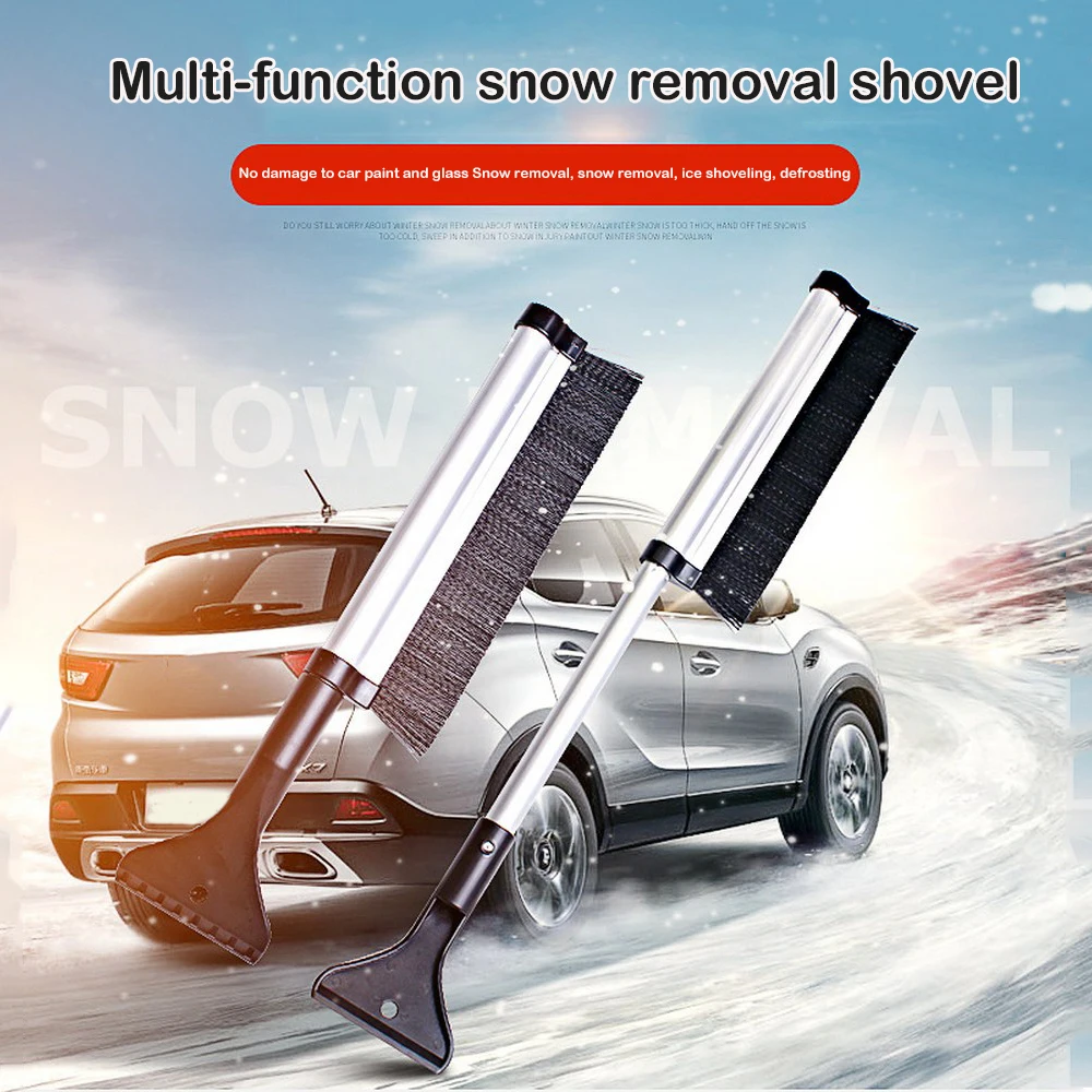

Winter Car Windshield Ice Scraper Glass Snow Brush Extendable Stainless Steel Snow Remover Cleaner Tool Broom Wash Accessories