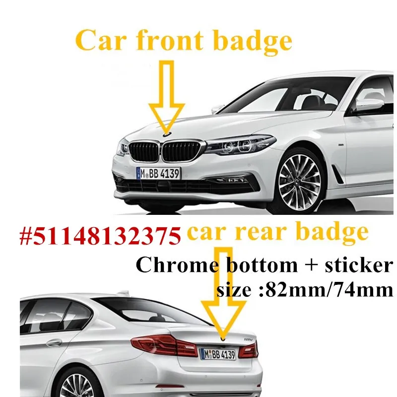 Эмблема багажника для E46 E39 E38 E90 E60 Z3 Z4 X3 X5 X6 P/N.51148132375 10 шт. 82 мм/74 мм | Автомобили и