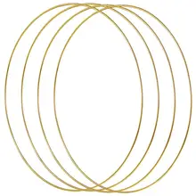 4 шт. в упаковке, 12 дюймов, большой металлический цветочный обруч, венок, золотые кольца-кольца для изготовления венка, декор и сделай сам, Ловец снов, настенные подвесные изделия