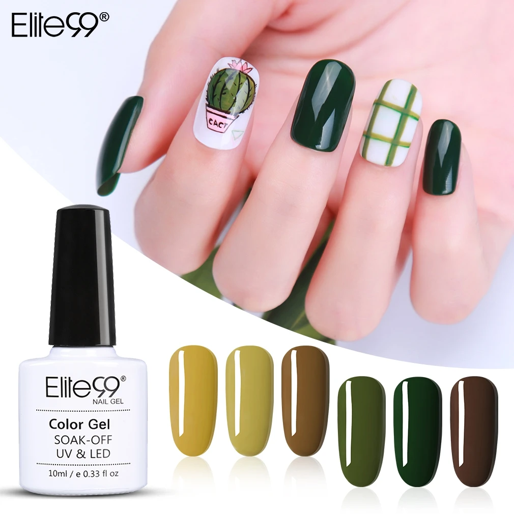 Elite99 10 мл Гель-лак авокадо УФ светодиодный лак для ногтей для маникюра Гель-лак полуперманентный Гель-лак для ногтей инструменты для дизайна своими руками
