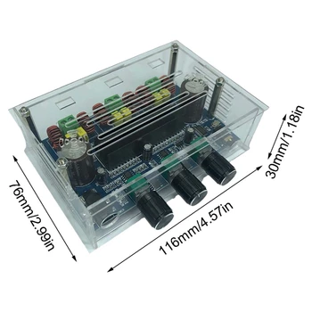 

2x50W+100W Bluetooth 5.0 Dual TPA3116D2 Power Subwoofer 2.1 Channel Amplifier H05A