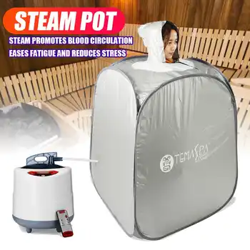 

2L 220V 1000W Foldable Steam Tent Sauna Room Skin Spa Box Steam Generator Bath Bathroom Accessory for Sauna Loss Weight Slimming