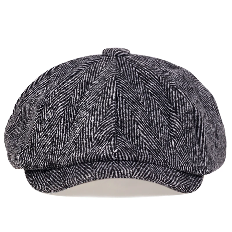 Men Tweed Newsboy Hat Beret Herringbone Gatsby Hats Street Caps Peaked Octagonal with Brim Caps Winter Spring Hip Hop Berets casual hat beret hat newsboy cap newsboy hat