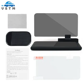 

Universal H6 Smartphone Projector HUD Head Up Display Holder Car GPS Navigator Car Mount Stand Phone Holder Black Non-slip Mat