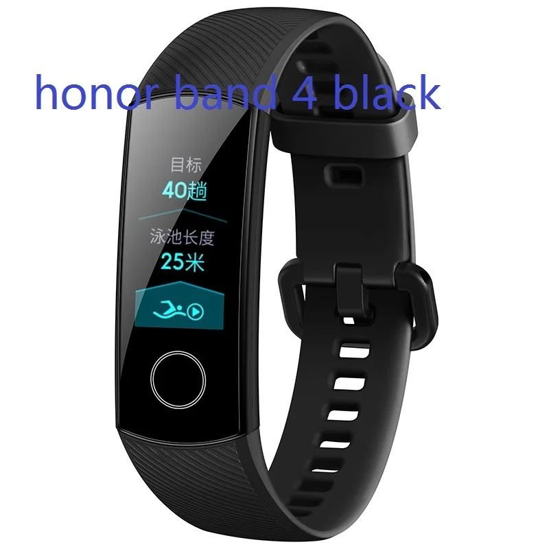 Huawei Honor Band 3 Honor band 4 смарт-браслет 5ATM водонепроницаемый для плавания фитнес-трекер умные часы пульсометр - Цвет: honor band 4 black