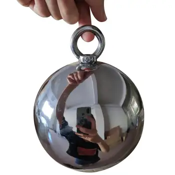 

304 Stainless Steel Hollow Ball Rivet Nut Ball With M6 Stainless Steel Galvanic Mirror Ball Ornament Home Garden Decration