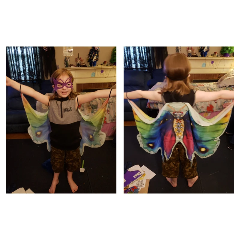 Специальные 120*70 см крылья маска бабочка юбка для девочки фея косплей животные вечерние костюмы бабочка девушки танцевальный клуб подарки
