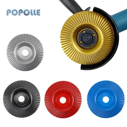 Disque de meulage d'angle en bois, 125MM, roue de polissage en biseau plat, pour le travail du bois, plateau tournant, façonnage, bricolage, abrasif 