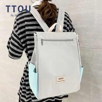 

Simple Women Backpack for School Teens Girls Casual Foldable Oxford Bagpack Large Capacity Durable Laptop Bag Travel Bag Mochila