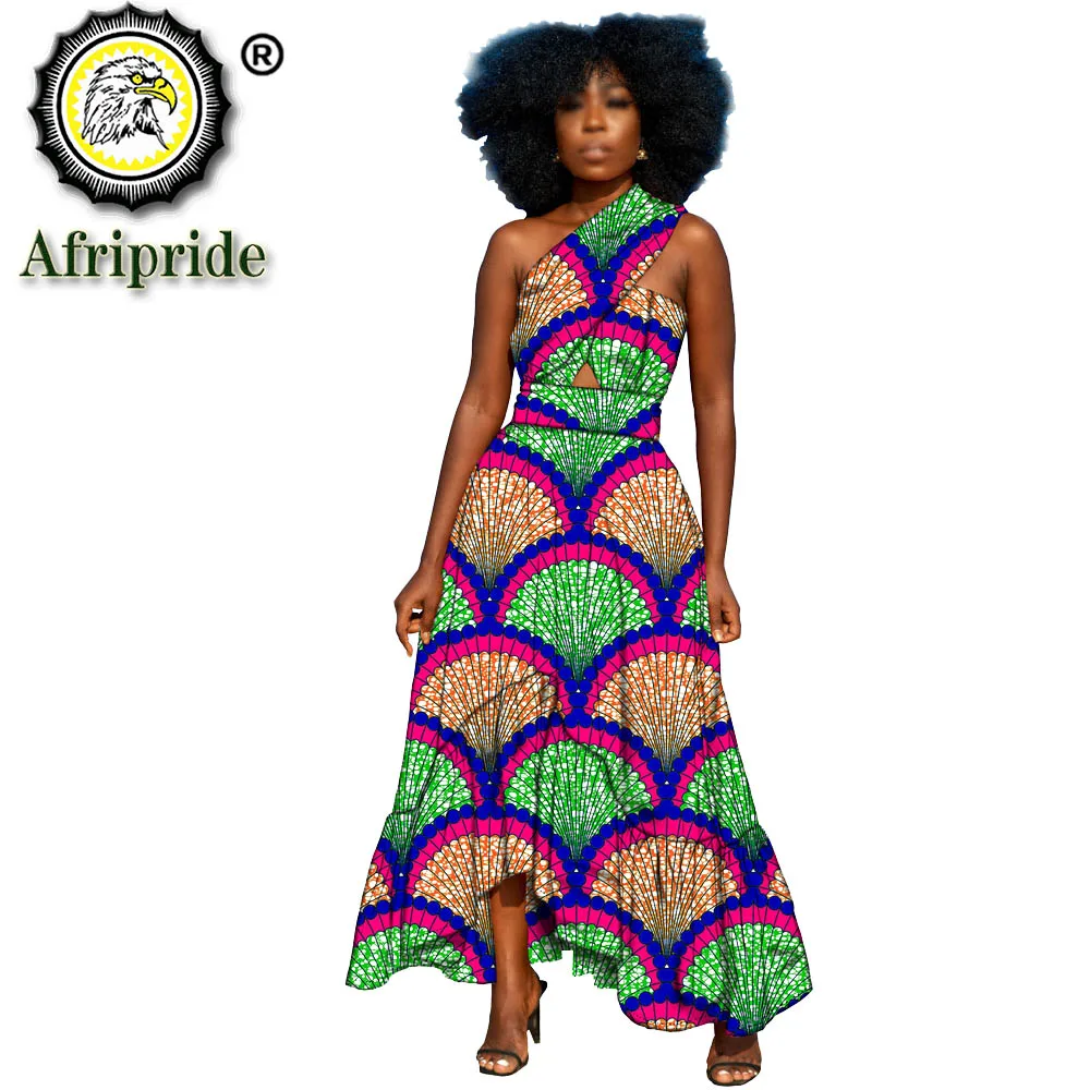 African Dresses for Women Bazin Riche Style Femme African Clothes Graceful Lady Print Wax Plus Size Party Dress Ankara S2025050