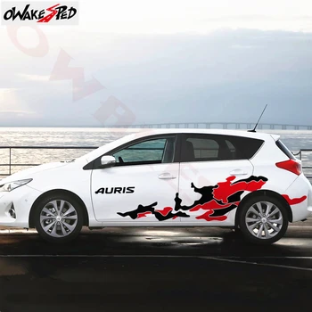 

Car Sports Styling Door Both Side DIY Vinyl Decals For-Toyota Auris Auto Hood Decor Stickers Body Exterior Accessories Decals
