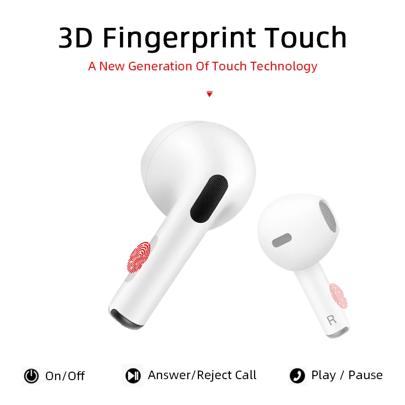 Bluetooth 5.0 True Wireless Earbuds with Charging Box Waterproof Earphone Volume Control Mini TWS Headphone Handsfree for Sports