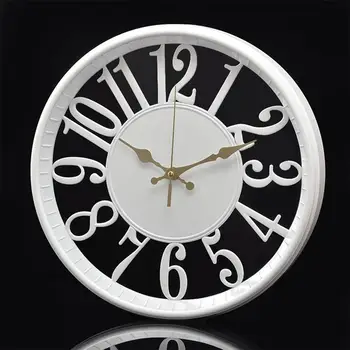 

2020 Modern Design Hollow Wall Clock Round Concise Wall Clock Decorative Bracket Clock Without Battery Home Decor Living Room